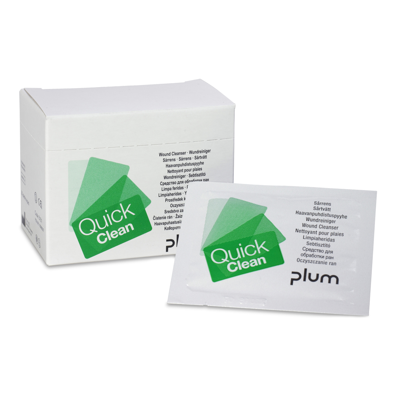 PLUM QuickClean Wundreinigungstücher Spenderbox