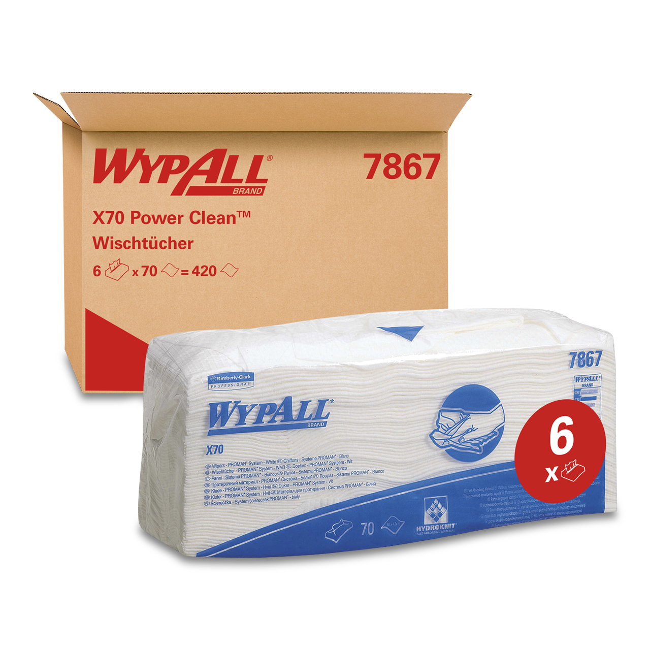 WypAll® PROMAN® X70 Wischtücher - Interfold