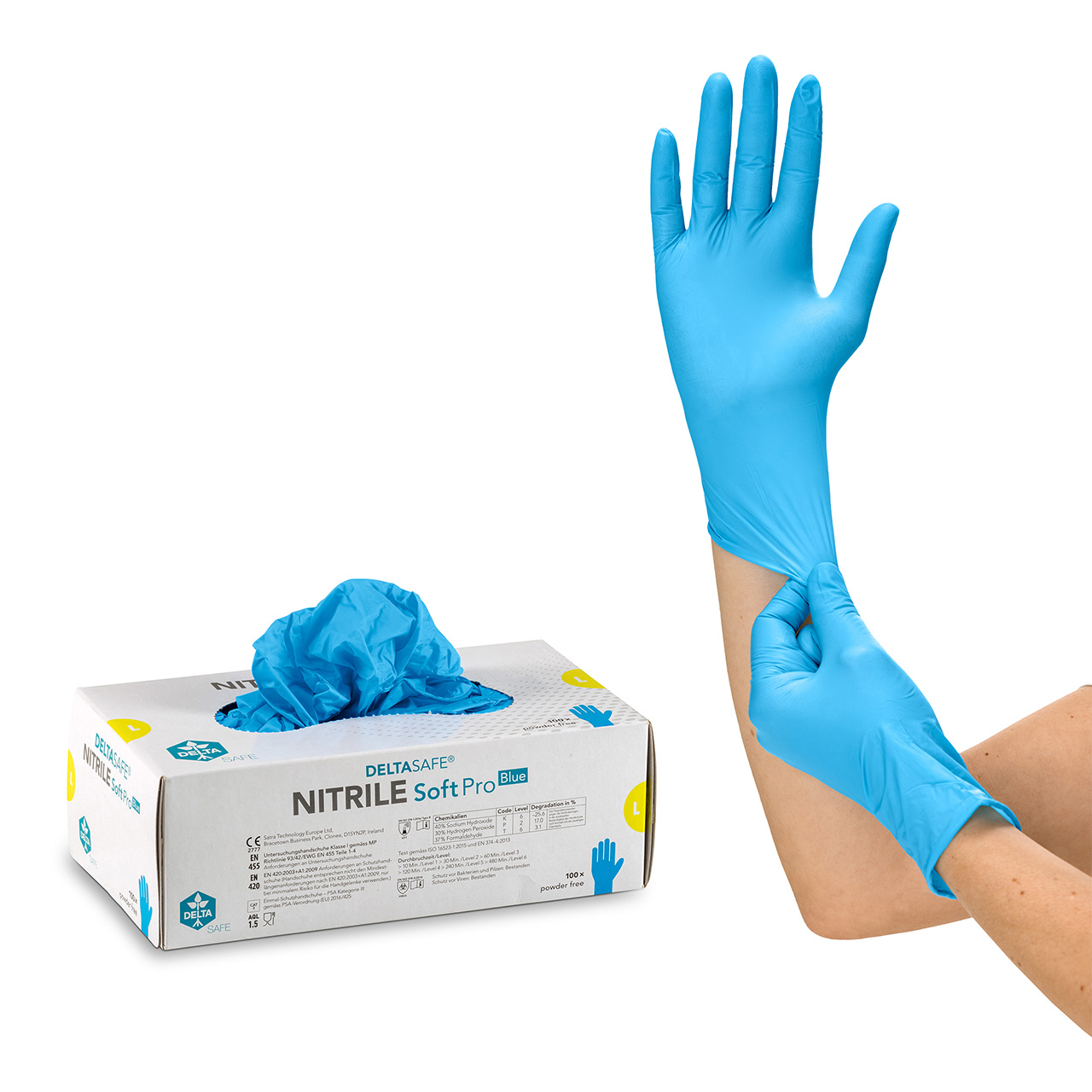 DELTASAFE® NITRILE Soft Pro Blue, 240 mm, L