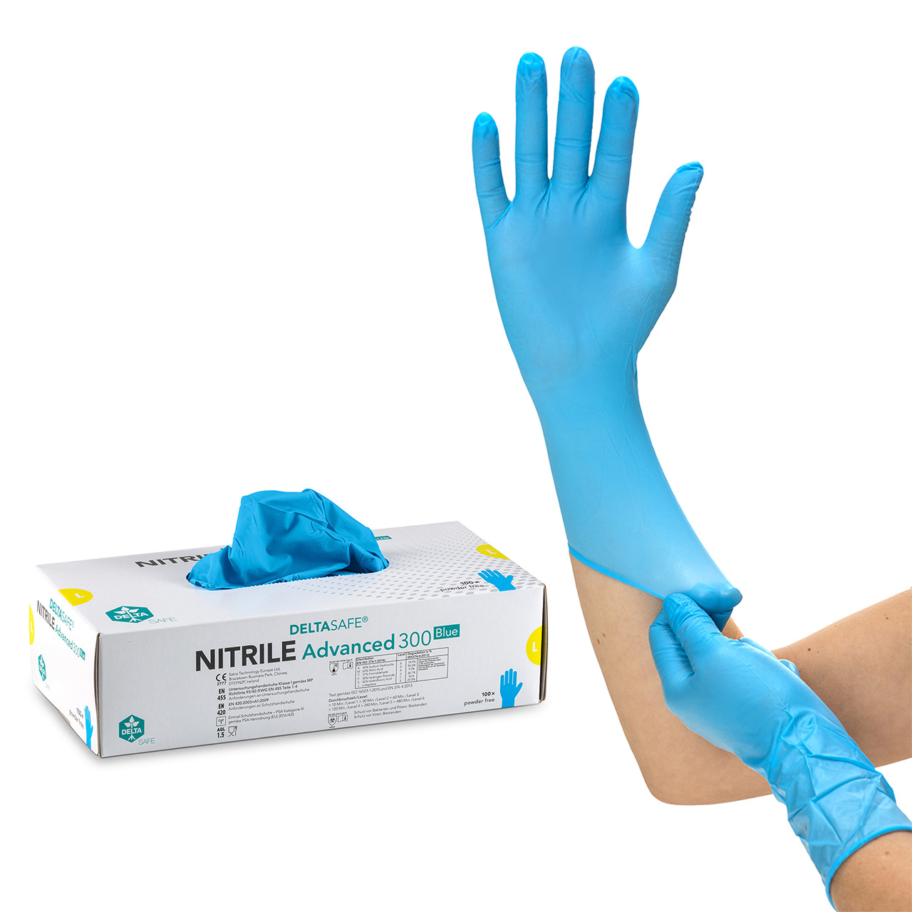 DELTASAFE® NITRILE Advanced 300 Blue, 300 mm, L